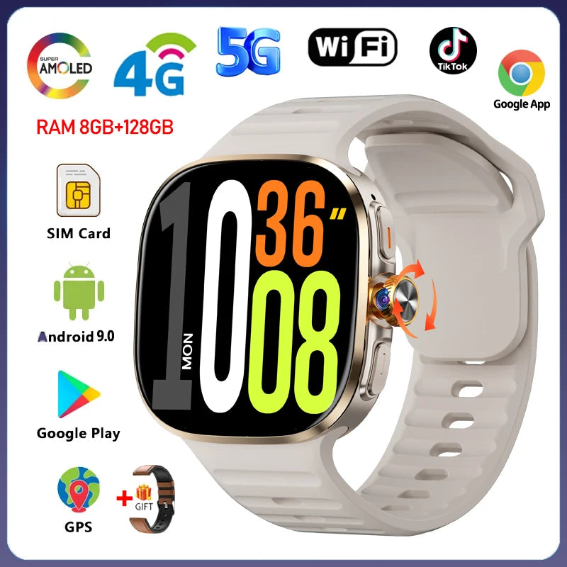 Montre Connectée 4G Android 5 Jours Caméra 13MP – CLEVI Paris