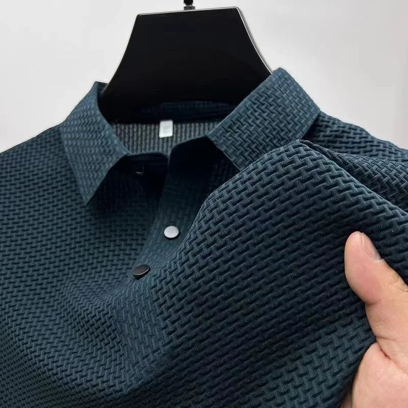 Polo Homme Casual Été – Manches Courtes Respirant Polyester Uni 6 Couleurs M à 4XL – CLEVI Paris