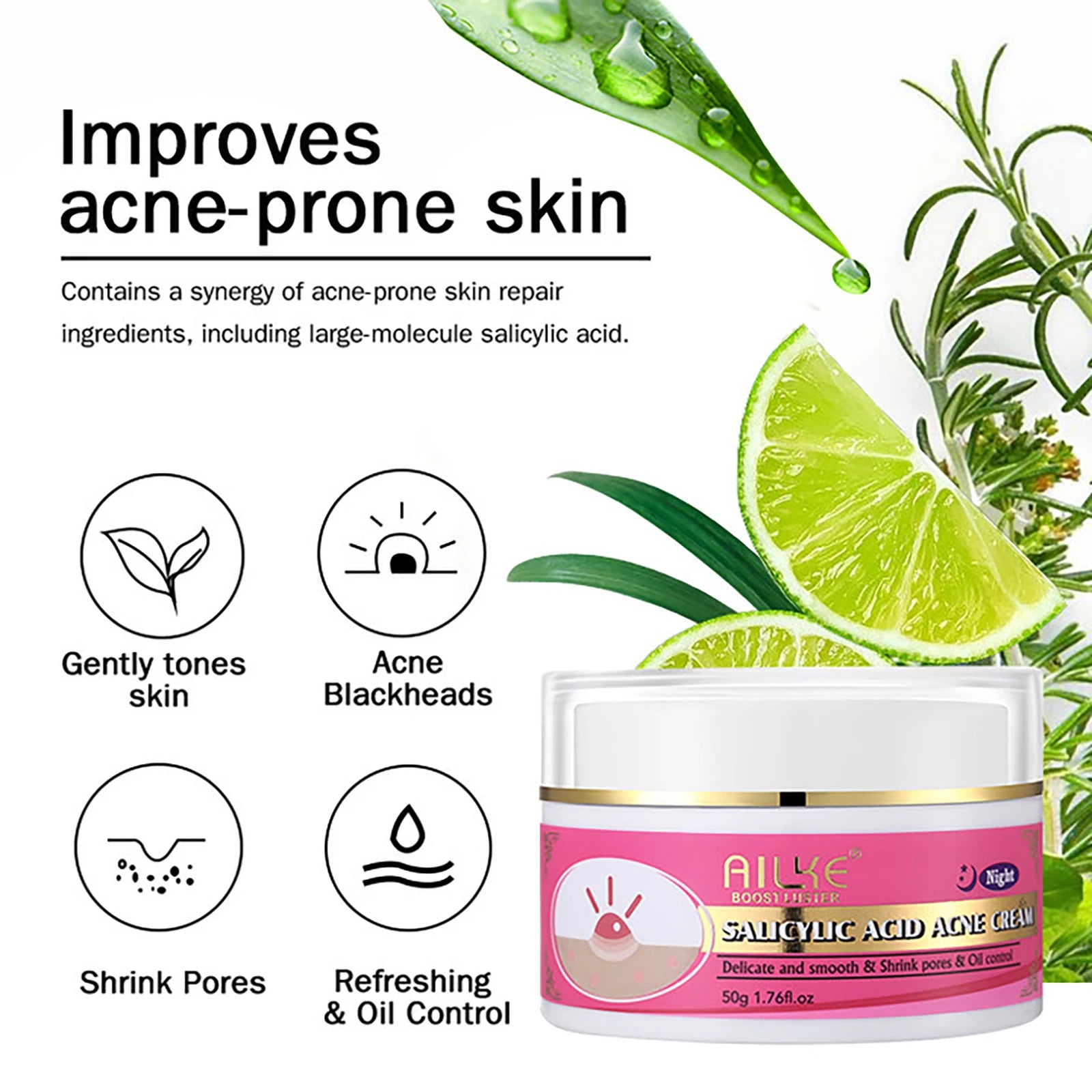 Gamme AHA Premium Rose AILKE – Lotion, Sérum Carotène, Crème & Savon Citron Anti-Taches – CLEVI Paris