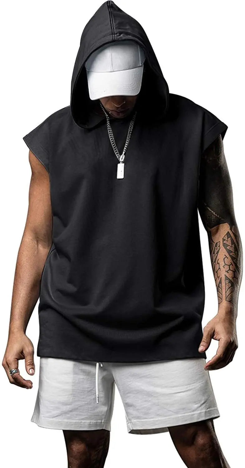 Débardeur Homme à Capuche – Style Hip Hop Streetwear Sans Manches