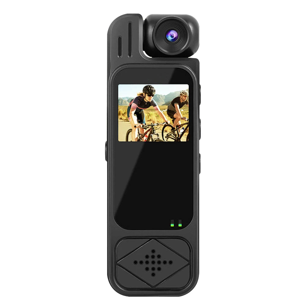 Mini Caméra Corporelle 1080P – Vision Nocturne IR, Écran 1.3", Objectif 180°, 5H Autonomie