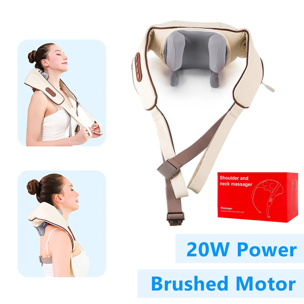Masseur Nuque & Épaules Sans Fil 20W/26W Trapèze 3D – CLEVI Paris