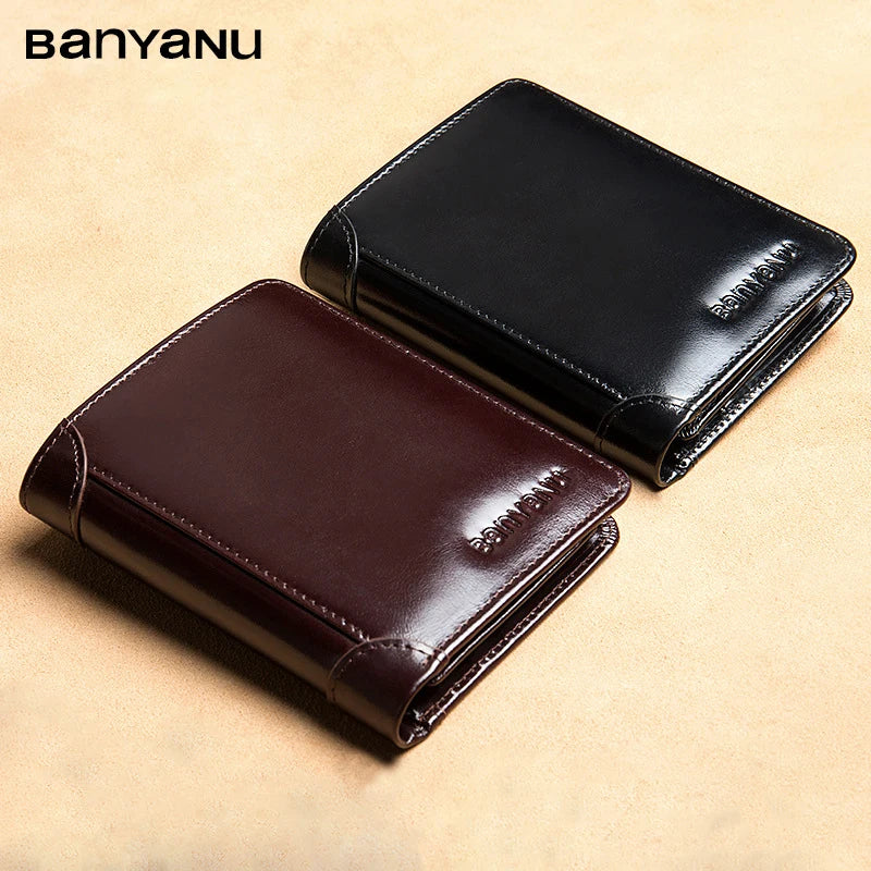 Portefeuille Court Homme Cuir Véritable Anti-RFID Multifonction 8 Coloris – CLEVI Paris