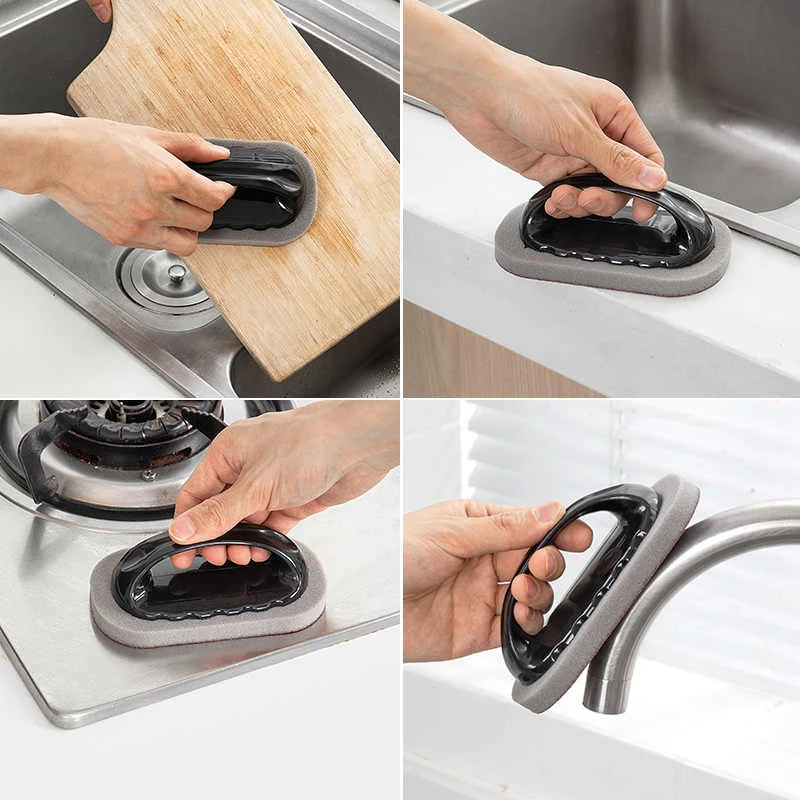 Brosse Éponge Nano Nettoyage Multifonction Cuisine & Salle de Bain — CLEVI Paris