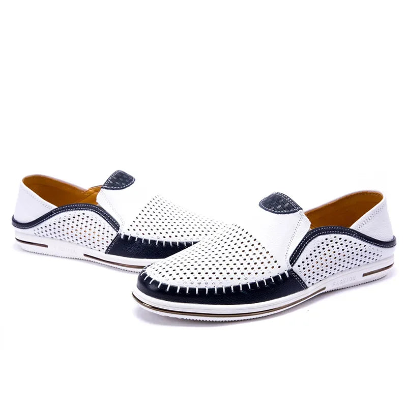 Chaussures Business Casual Homme Ajourées — Style Anglais, Slip-On | CLEVI Paris