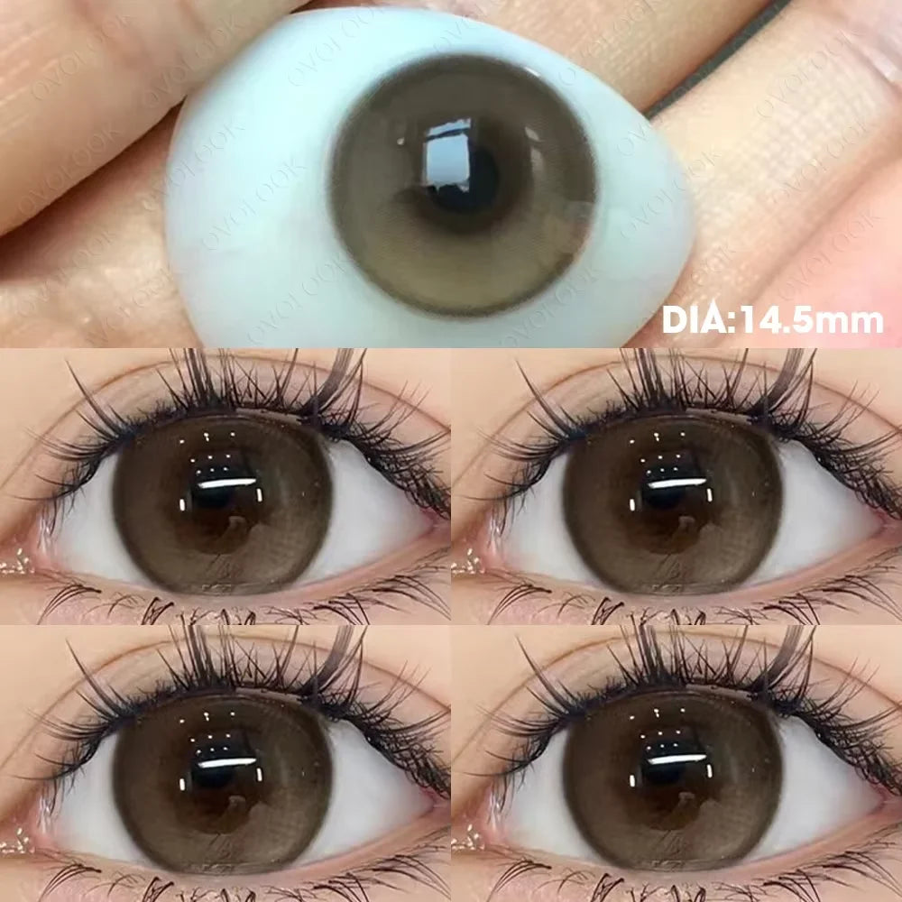 Lentilles de Contact Colorées Myopie OVOLOOK | Diopters -0 à -8 | 10 Couleurs – CLEVI Paris