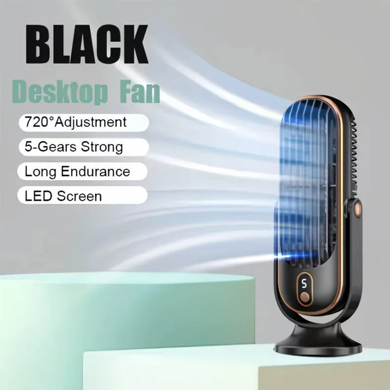 Ventilateur de Bureau Portable Double Moteur Grande Batterie USB Camping & Voyage – CLEVI Paris