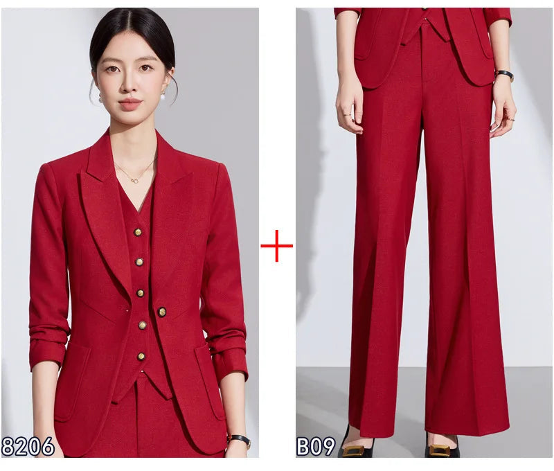 Ensemble Tailleur Femme Professionnel Bureau Manches Longues 8 Coloris – CLEVI Paris