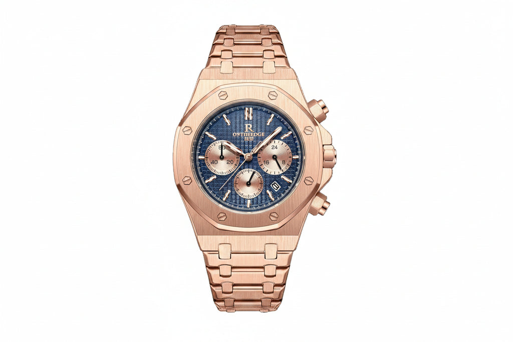 Montre Homme ONTHEEDGE RZY126 – Quartz, Verre Saphir, Lumineux, Étanche 30M, Calendrier, Bracelet Acier – CLEVI Paris