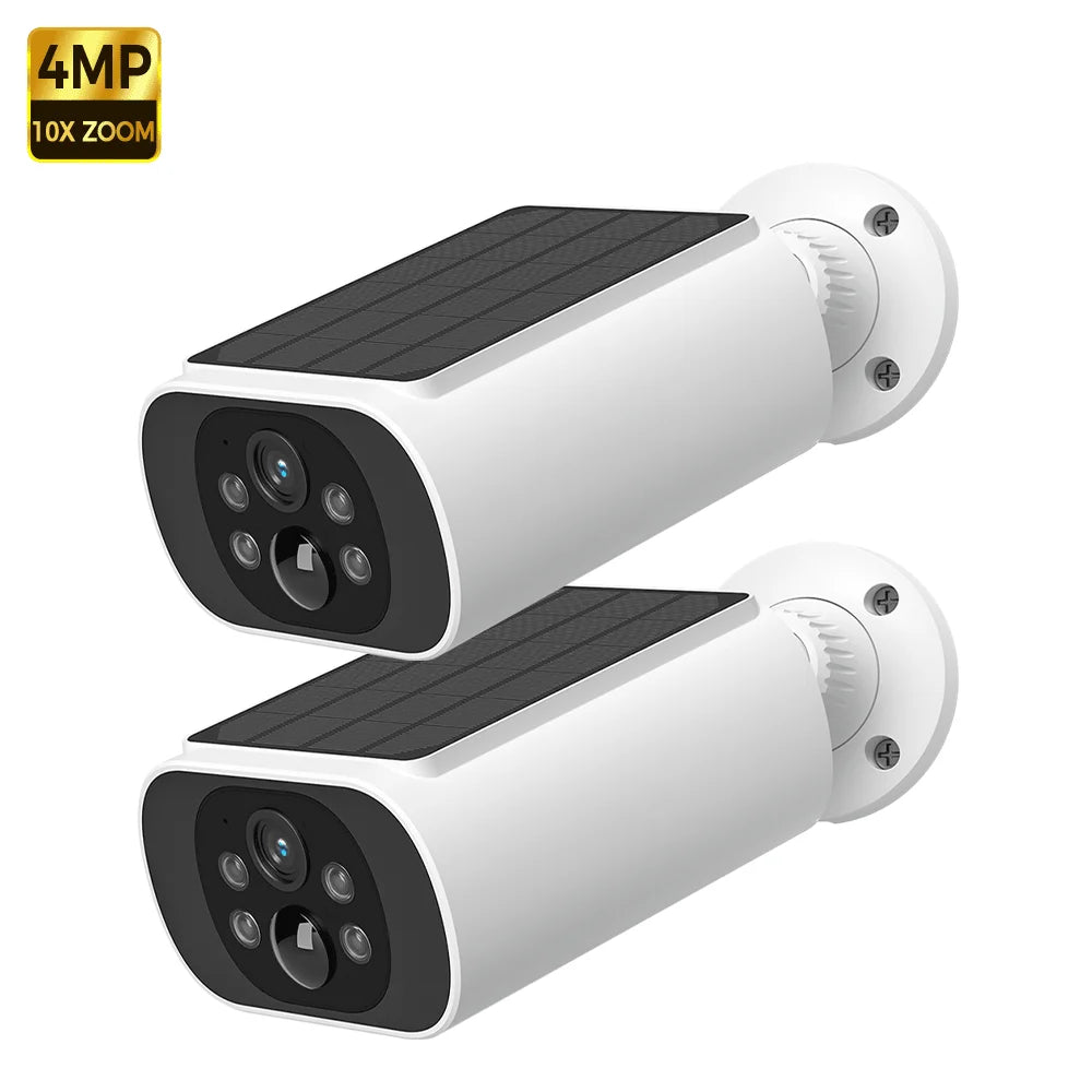Caméra Surveillance Solaire 2.5K WiFi ALEVIO – IP67, Vision Nocturne Couleur, Détection IA, Alexa