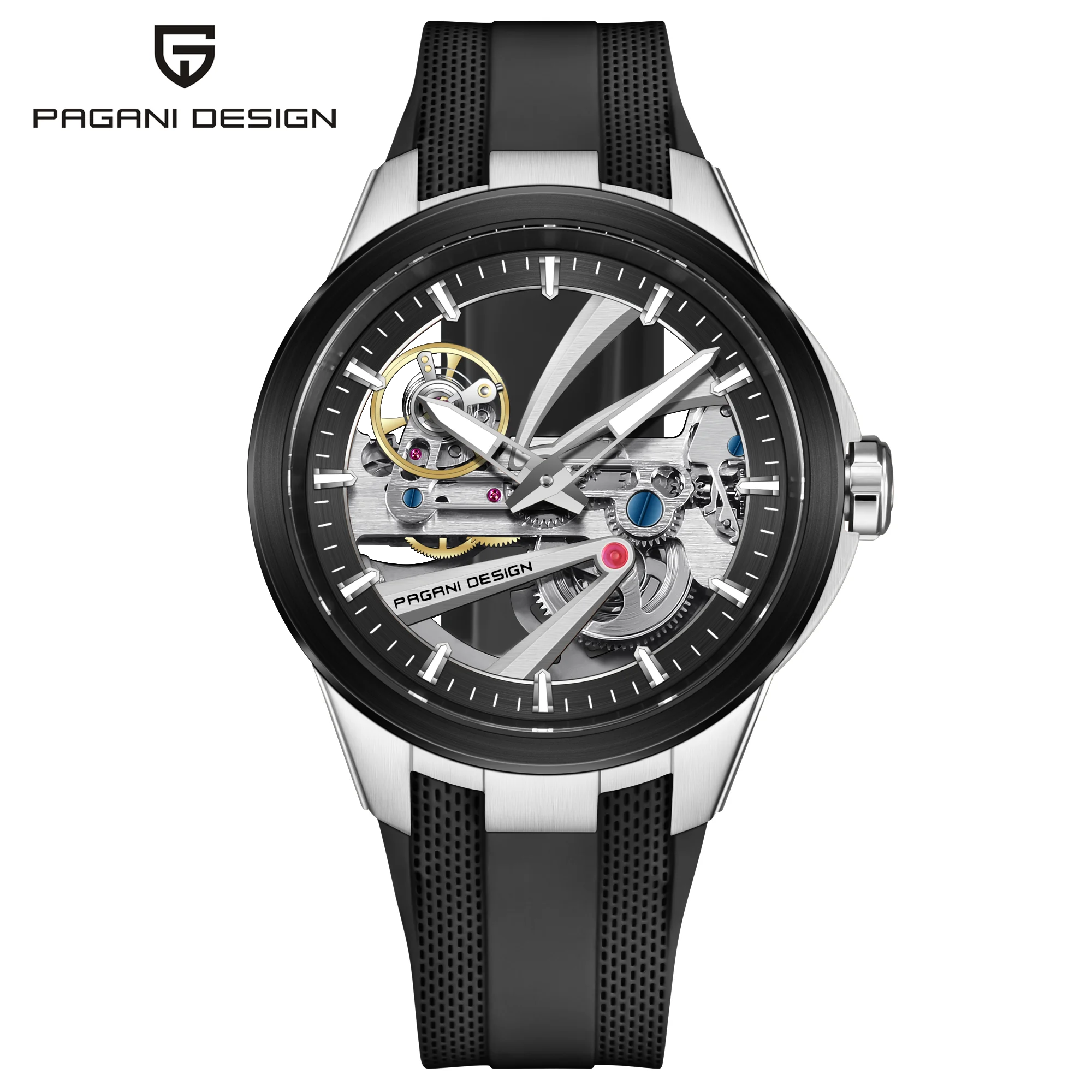 Montre Homme Automatique Squelette Fluororubber Pagani Design PD-YS030 – CLEVI Paris