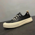 Sneakers Basses Homme Cuir Véritable Slip-On Plateforme – CLEVI Paris