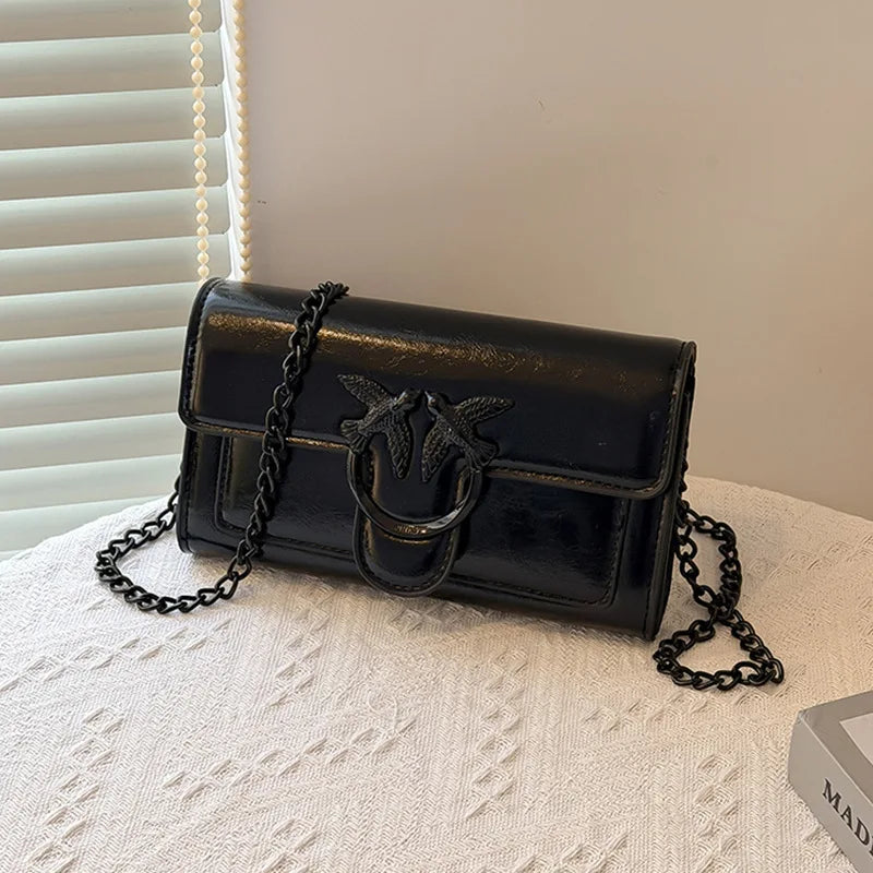 Mini Sac Carré Chaîne Femme Rétro Bandoulière Réglable – CLEVI Paris