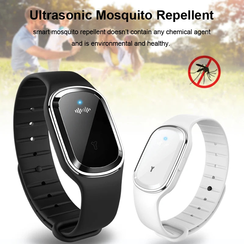Bracelet Anti-Moustiques USB Rechargeable – Silicone, Réglable, Enfant & Adulte