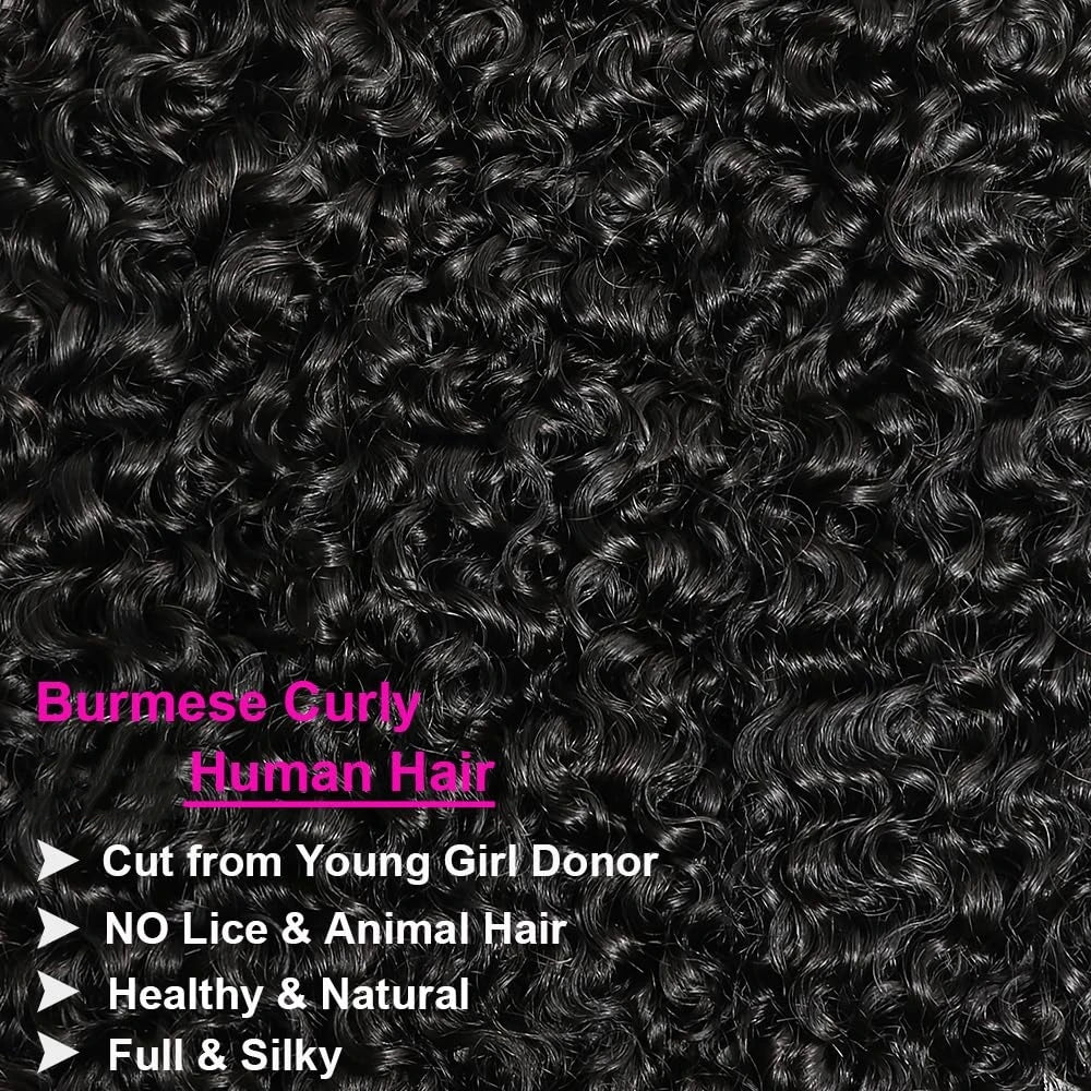 Bundles Bouclés Burmese Curly Cheveux Humains Remy Hair Boucles Spirales – CLEVI Paris