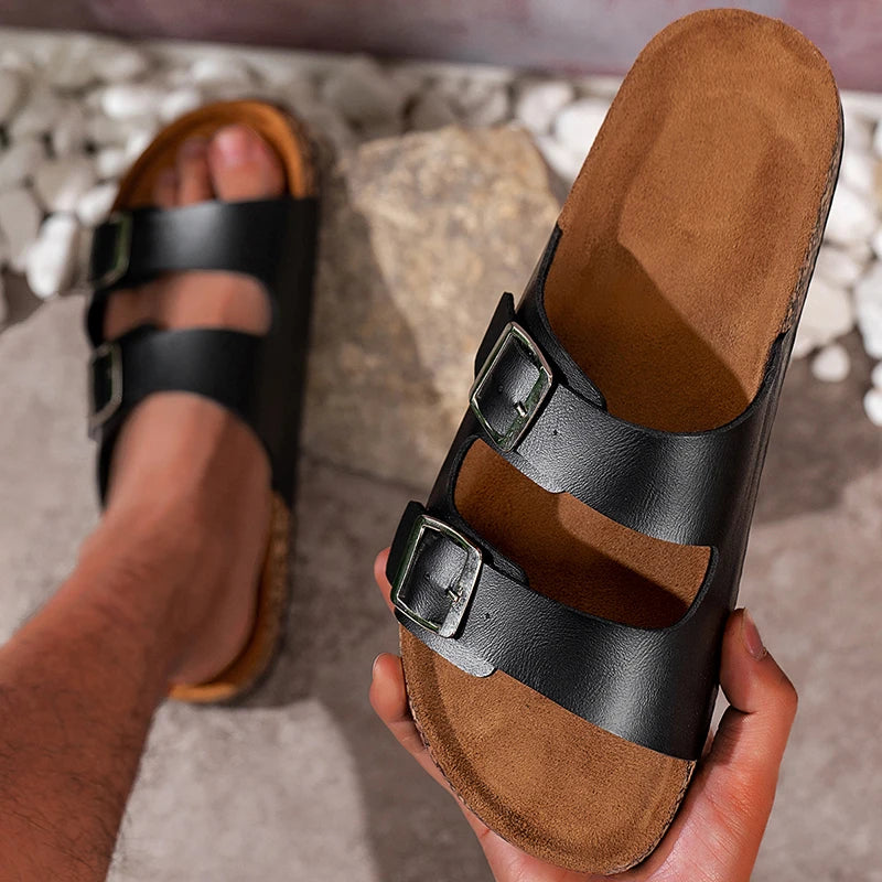 Sandales Unisexe Été – EVA Ultra-Légères Moulées, Semelle Plate Antitranspirante | Noir ou Blanc