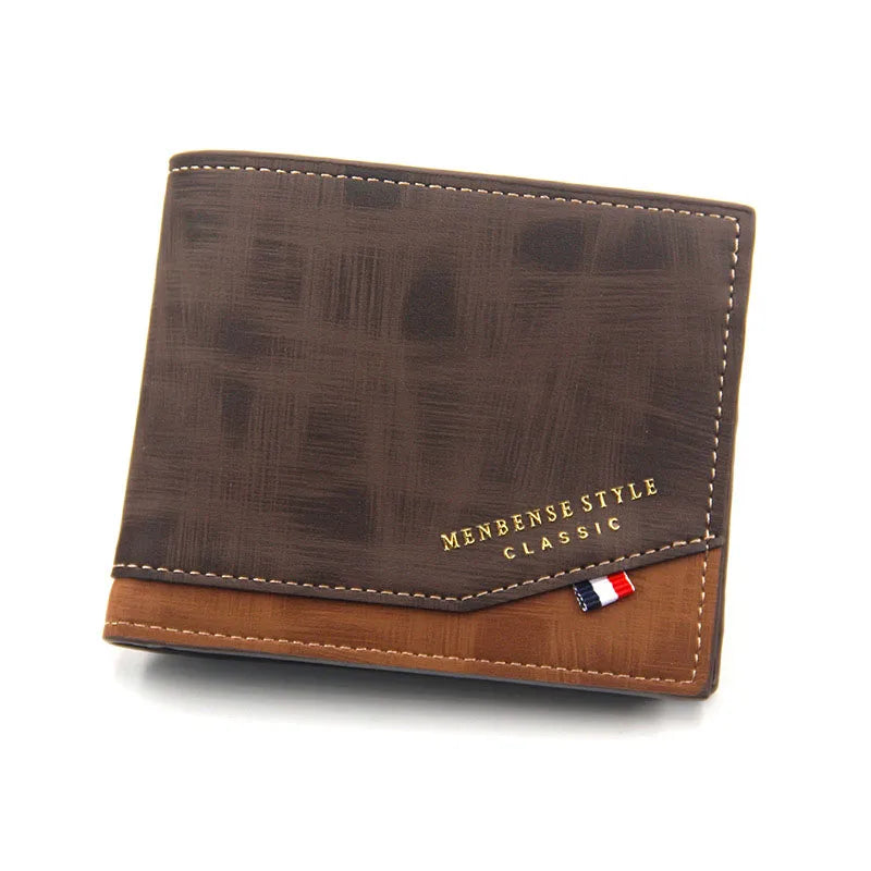 Portefeuille Homme Slim Cuir PU — Porte-Monnaie, Porte-Cartes & Photos, Noir & Marron | CLEVI Paris