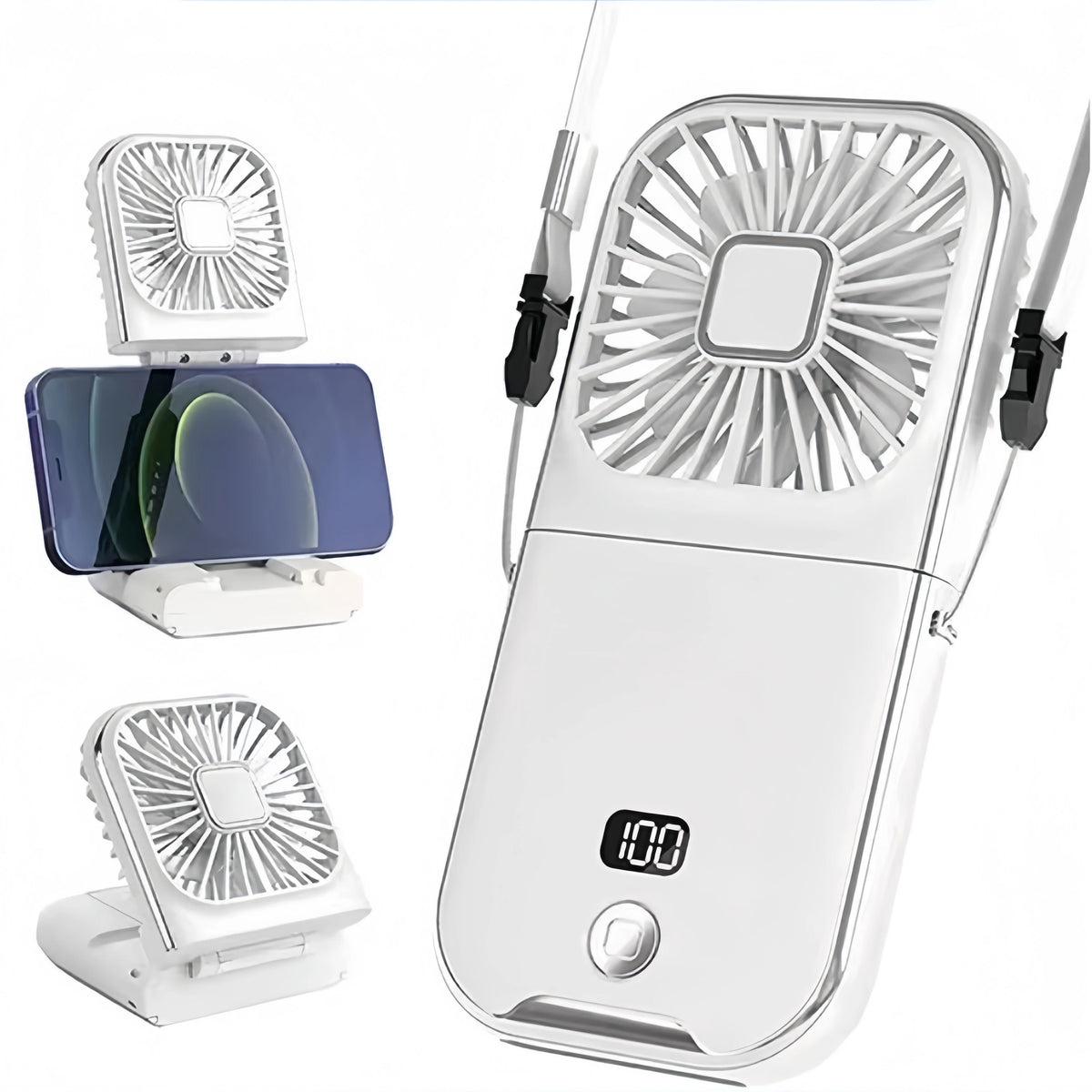 Ventilateur de cou F30 PRO rechargeable 3000 mAh – CLEVI Paris