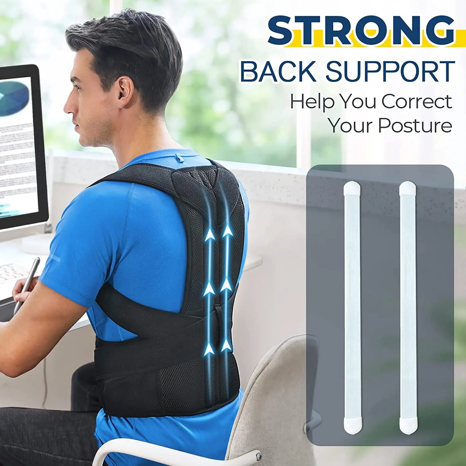 Correcteur de Posture Haut du Dos – Soutien Clavicule & Épaules Homme Femme