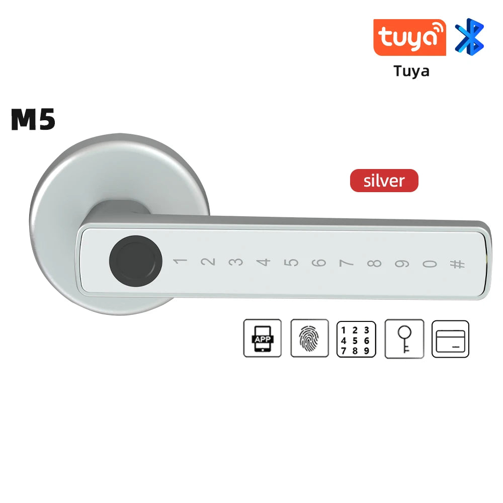 Serrure Connectée RAYKUBE M5 Empreinte Digitale Tuya Bluetooth – CLEVI Paris