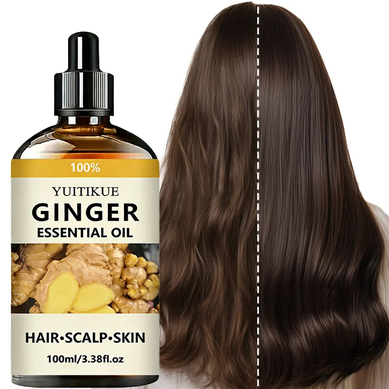 Huile Essentielle de Gingembre 100% Pure | Soin Cheveux, Cuir Chevelu & Peau 100ml – CLEVI Paris