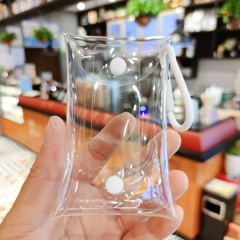 Mini Porte-Monnaie Transparent PVC Fermeture Clip 5,5 × 8,5 cm – CLEVI Paris