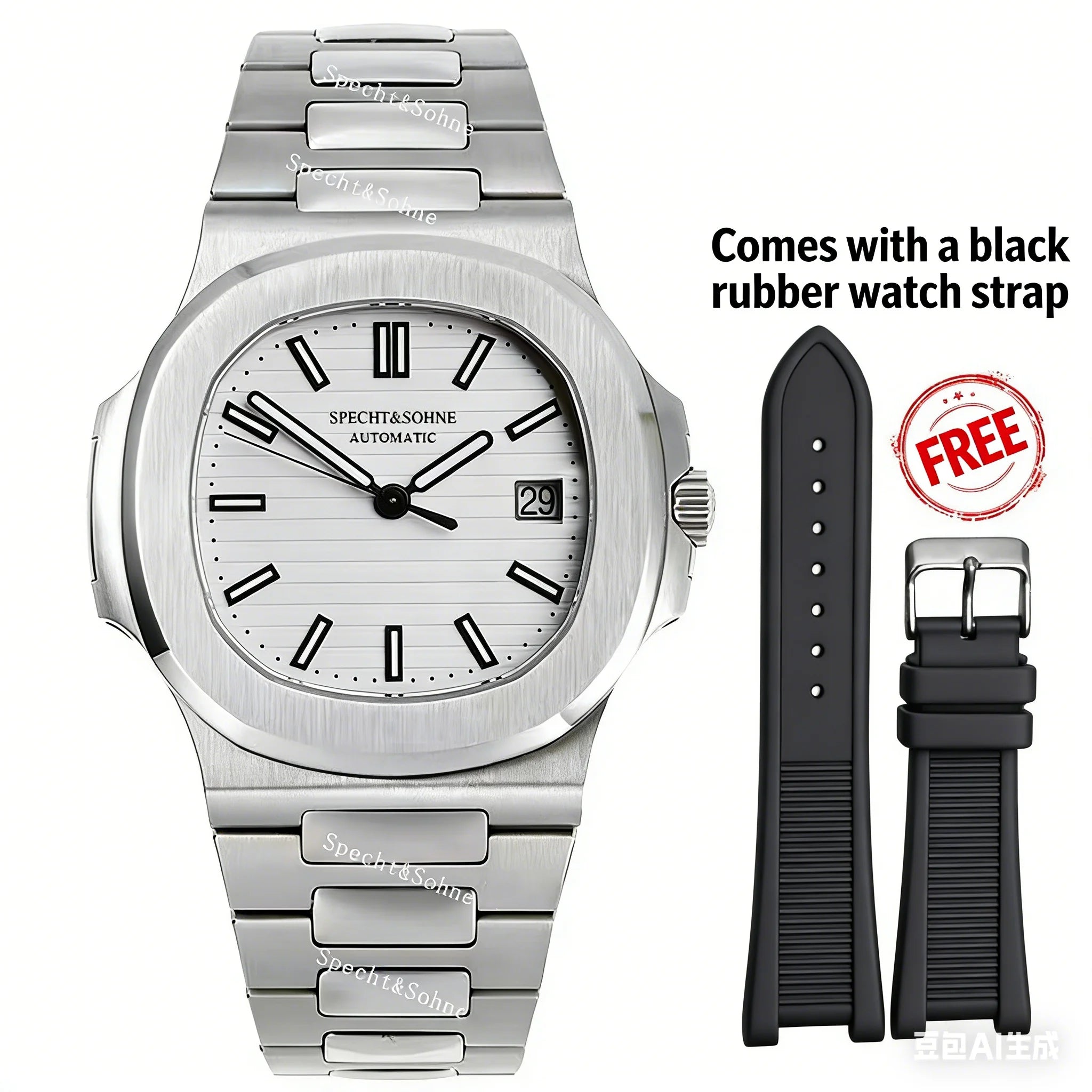 Montre Automatique Homme Specht & Söhne 40MM Acier Verre Saphir 50M – CLEVI Paris
