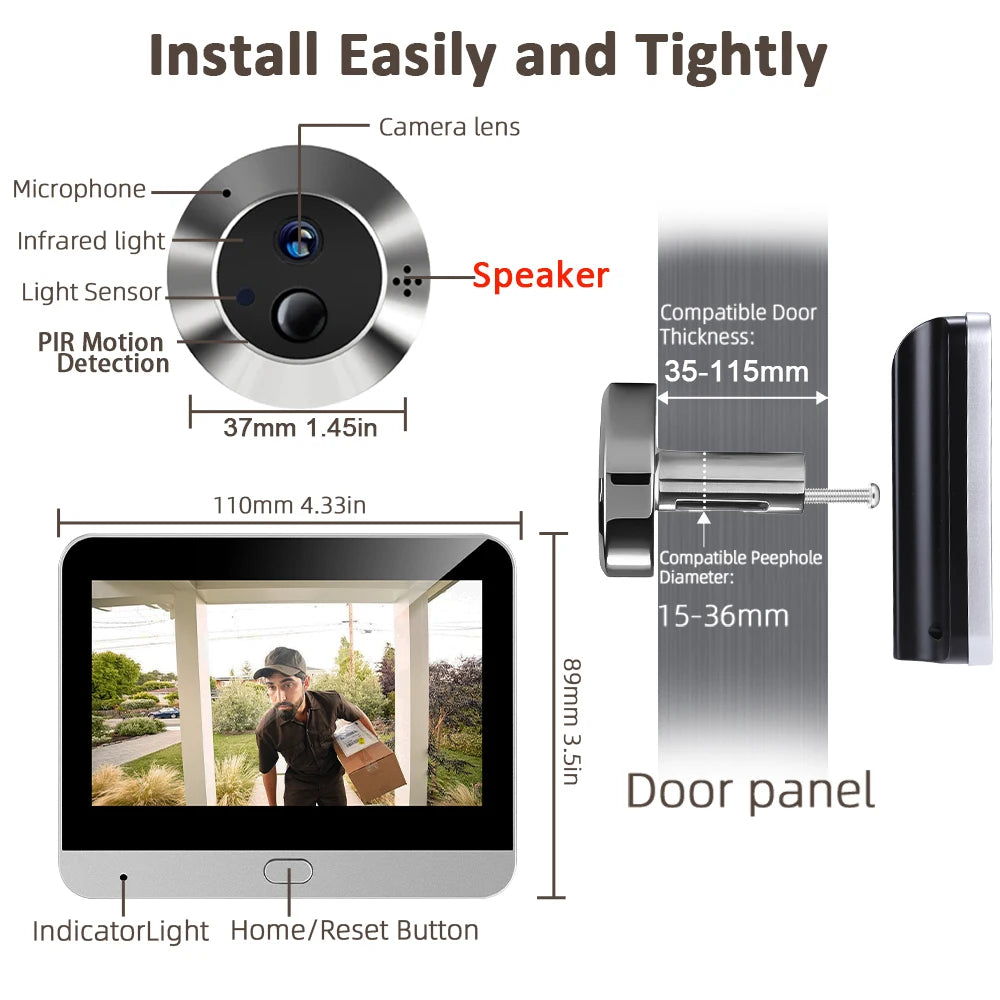 Judas Numérique Connecté TNTX 3MP WiFi Tuya Batterie 5000 mAh Intercom – CLEVI Paris
