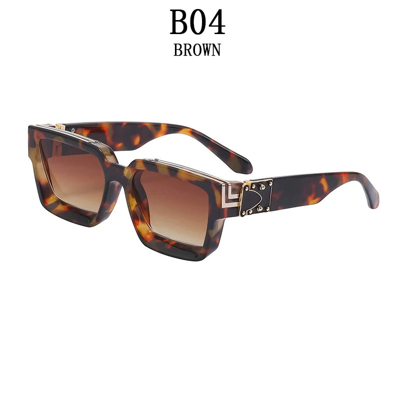 Lunettes de Soleil Carrées Vintage UV400 Unisexe – CLEVI Paris
