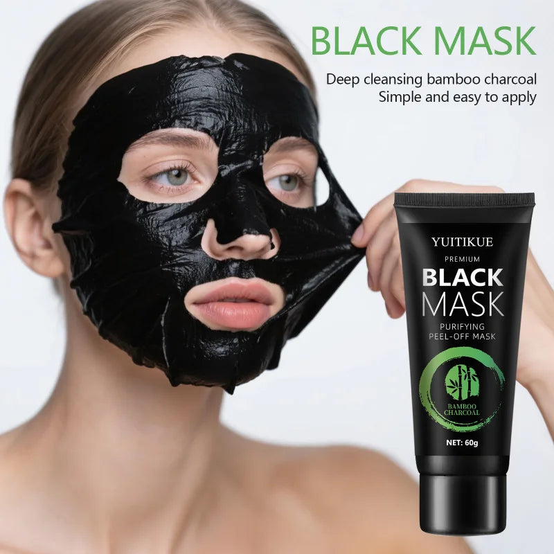 Masque Peel-Off Charbon Bambou Points Noirs Acide Hyaluronique – CLEVI Paris