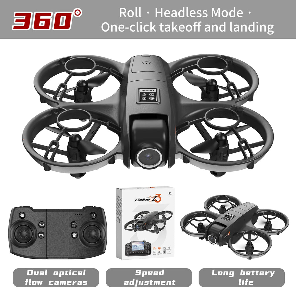 Mini Drone YL3 4K Double Caméra – Positionnement Optique, Moteur Brushless, FPV WiFi & Évitement d'Obstacles – CLEVI Paris