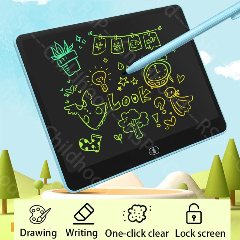 Ardoise LCD Enfant RSP Tablette Dessin Éducative 11/13/16 Pouces 3-8 Ans – CLEVI Paris