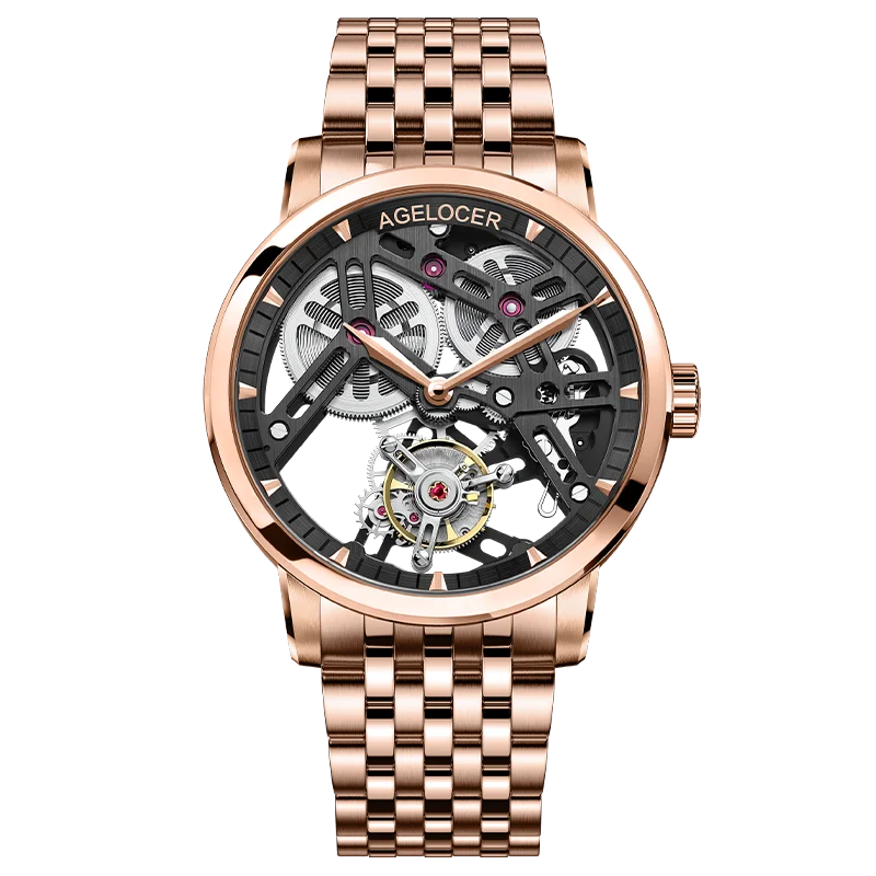 Montre Homme Flying Tourbillon Squelette Architectural 80h Agelocer Cal.A9001 Prix IAI – CLEVI Paris