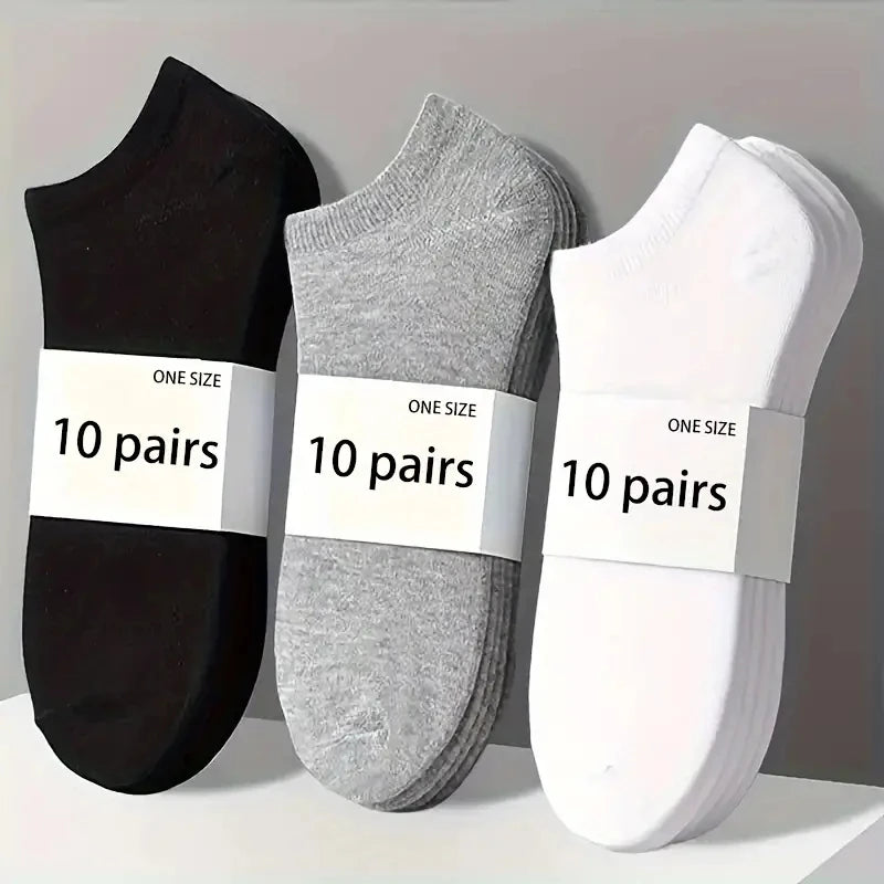 Chaussettes Basses Unisexes — Lot de 5 à 50 paires — CLEVI Paris
