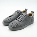 Sneakers Basses Cuir Suède Gris Rivets Homme – Confort, Lacets, Tailles 39-46 – CLEVI Paris