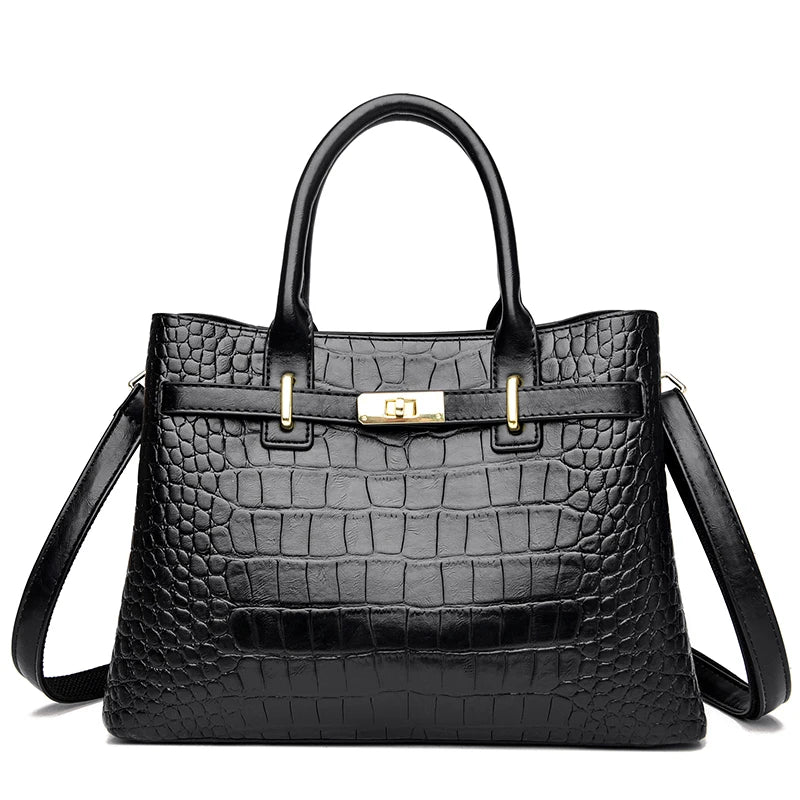 Sac à Main Femme LANYIBAIGE PU Vintage Motif Crocodile 30×12×22cm 5 Coloris – CLEVI Paris