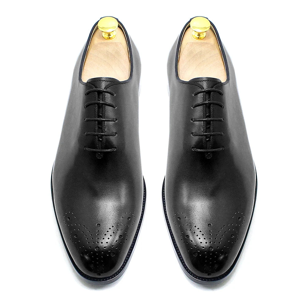 Oxford Whole-Cut Homme Style Italien Artisanal Cuir de Veau | Business Mariage US 6-13
