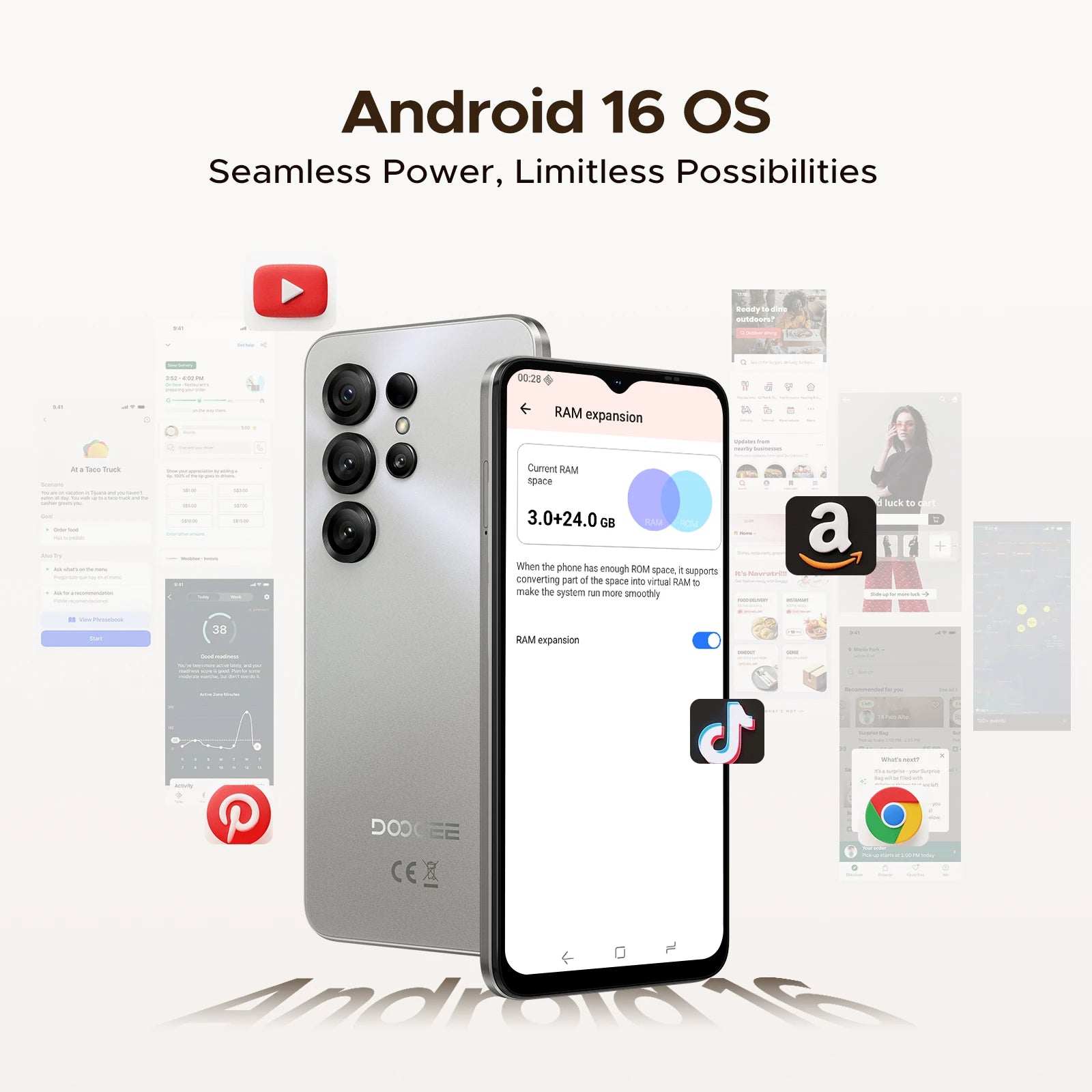 DOOGEE Note56 X Smartphone Android 16 6,56" IPS 90Hz 6150mAh 4G 64Go – CLEVI Paris