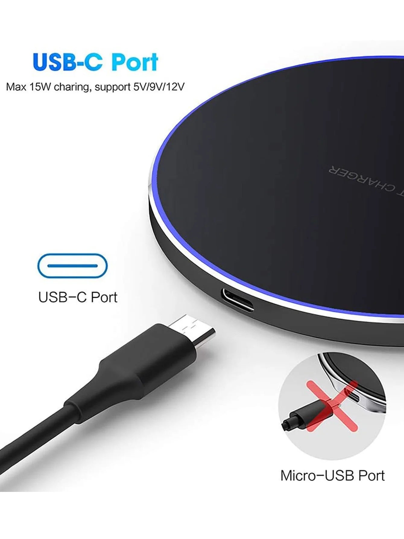 Chargeur Sans Fil Rapide 15W Universel — CLEVI Paris