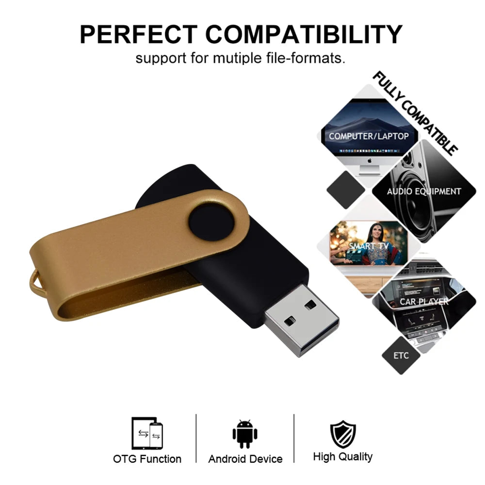 Clé USB Rotative Colorée 4–128 Go – CLEVI Paris