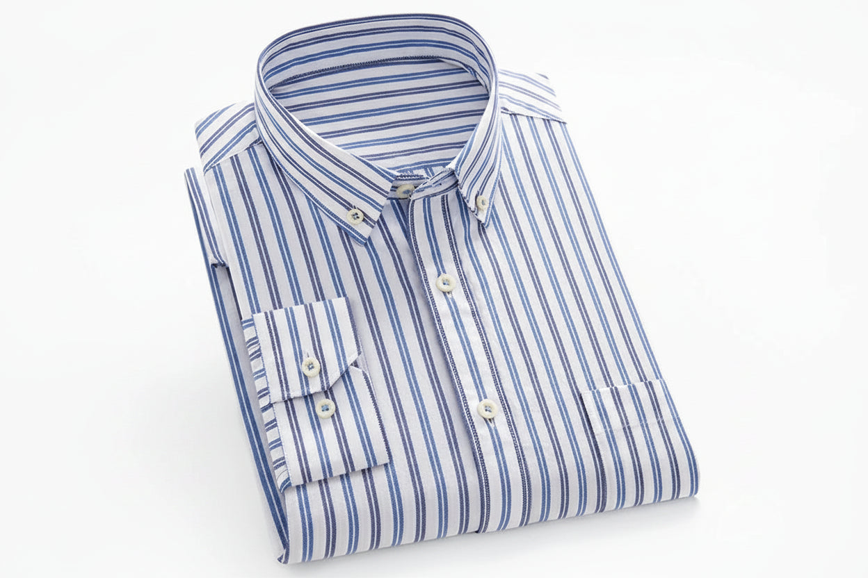 Chemise Homme Oxford Manches Longues Coton Slim Fit – CLEVI Paris