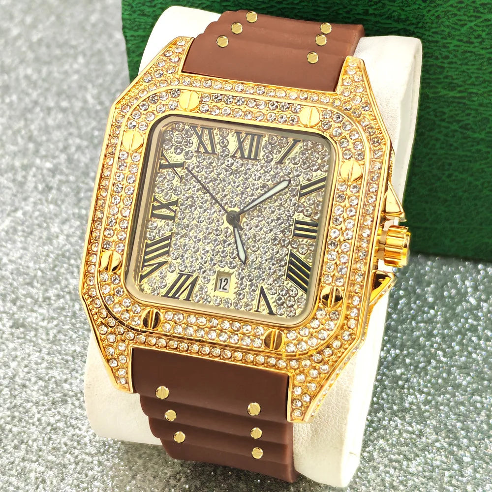 Montre Automatique Homme STARPERISH – Boîtier Carré Luxe, Bracelet Acier