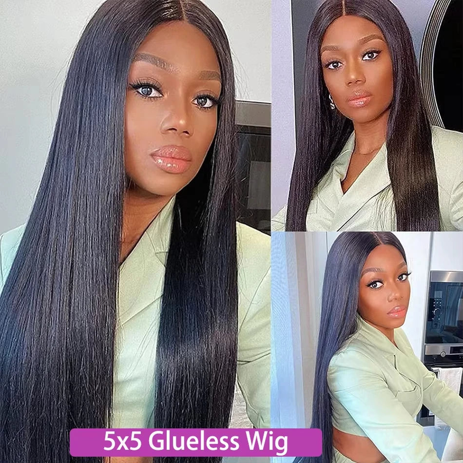 Perruque Glueless Cheveux Humains Brésiliens Remy — Lace HD 4x4 & 5x5, 200%-240% | CLEVI Paris