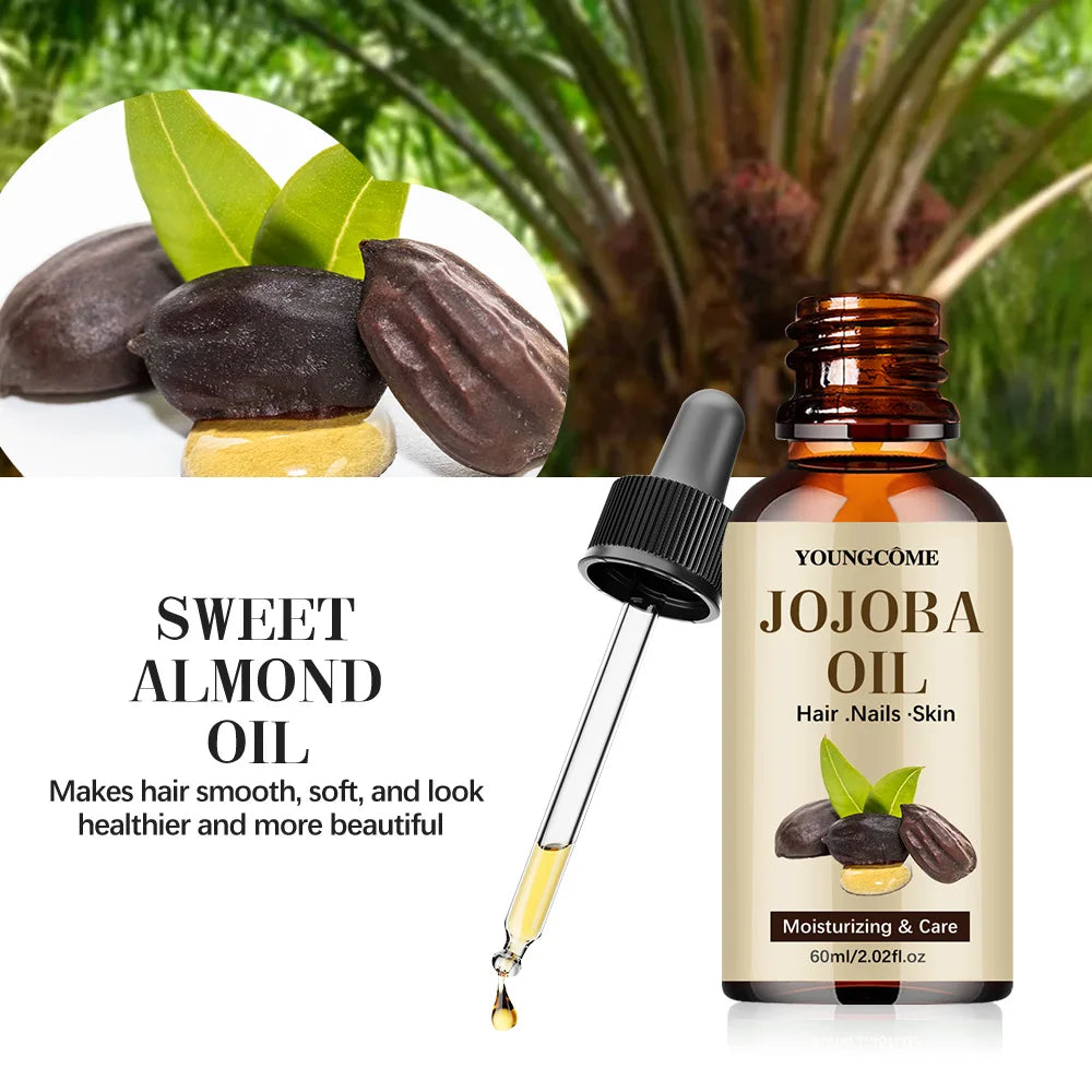 Huile de Jojoba Bio YOUNGCOME | Pressée à Froid & Pure | Cheveux, Visage, Peau & Ongles | Certifiée CPNP – CLEVI Paris