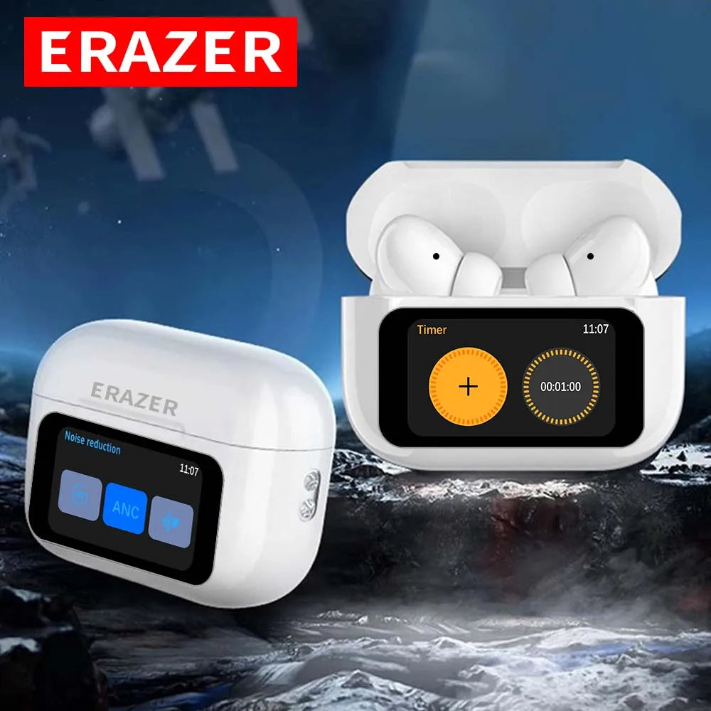Écouteurs TWS ERAZER ANC Écran LCD Bluetooth 5.0 – CLEVI Paris