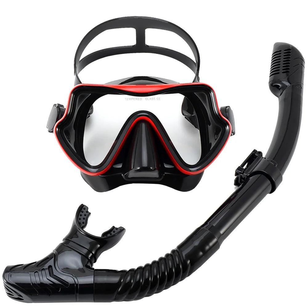 Masque de Plongée & Tuba JoyMaySun – Verre Trempé, Vision 180°, Anti-buée