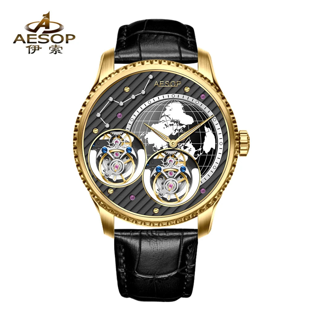 Montre mécanique AESOP à cadran squelette – CLEVI Paris