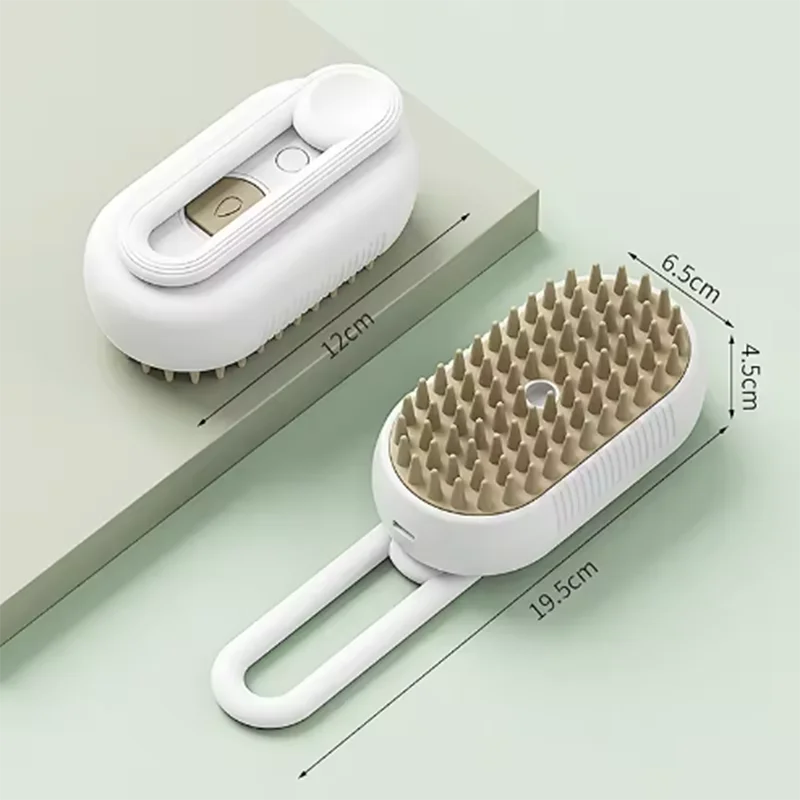 Brosse Toilettage Chat Spray Vapeur Intégré Pliable 1 Bouton — CLEVI Paris
