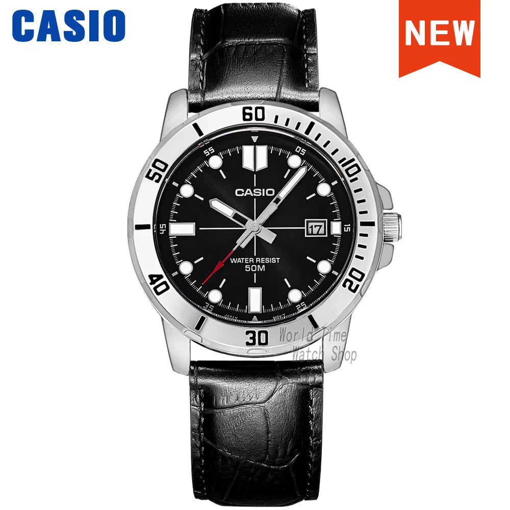 Montre Quartz Homme Casio MTP-VD01 MTP-VT01 Acier Lumineux Calendrier Étanche 5 Bar Business 10 Coloris – CLEVI Paris