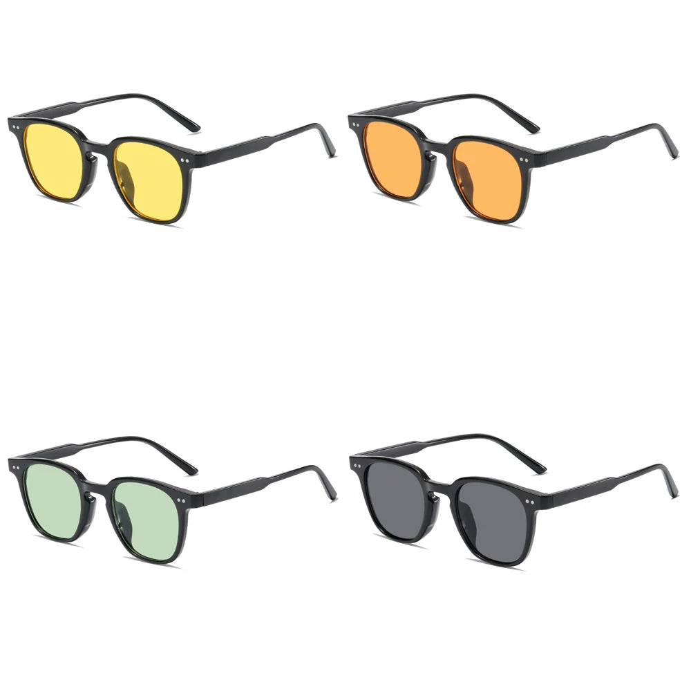 Lunettes de Soleil Carrées Vintage Miroir Unisexe – CLEVI Paris
